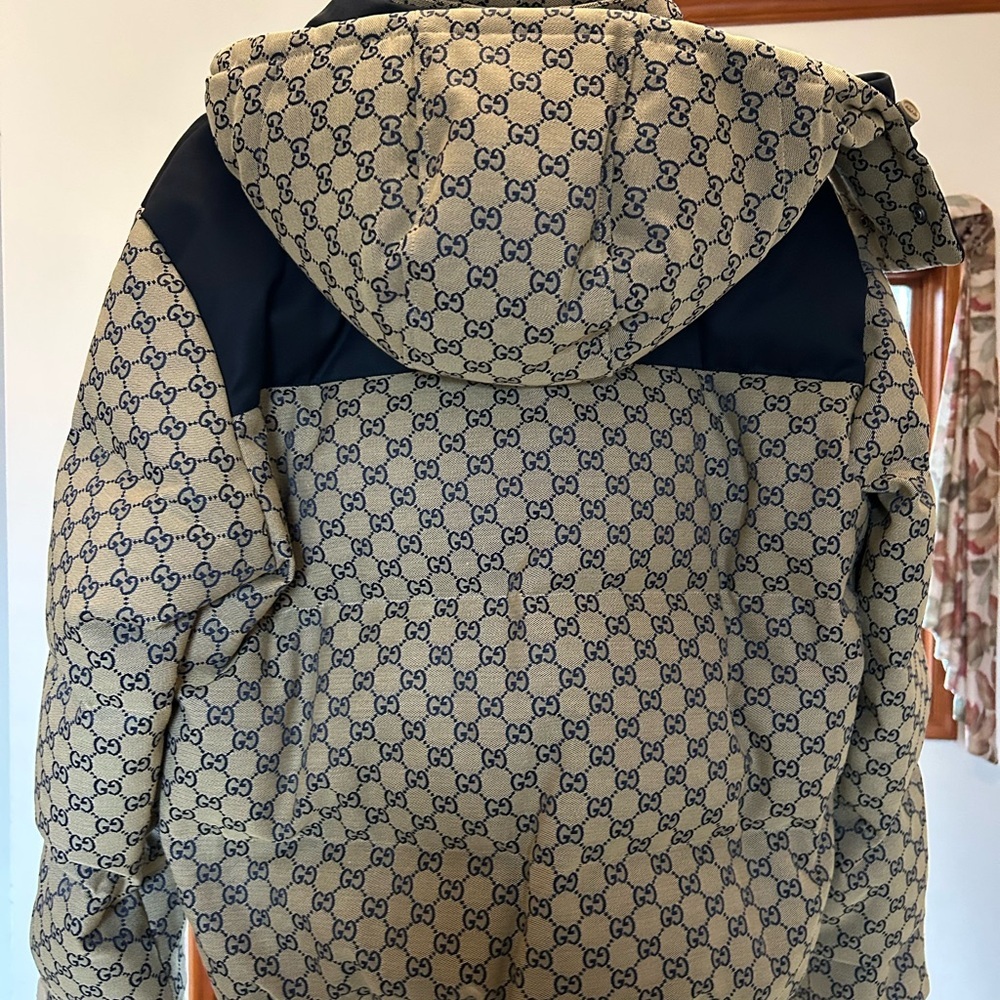 Men's Gucci GG canvas down puffer jacket size 52/extra large made in Italy - Picture 4 of 12